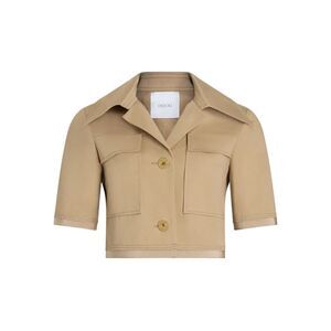 Patou Women Short-Sleeved Cotton Cropped Jacket